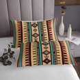 thumbnail image 3 of Western Quilt Set Geometric Aztec Bedspread Set Twin,Southwestern Coverlet Set Geometry Diamond Quilted,Retro Exotic Stripes Western Home Decor, 3 of 3