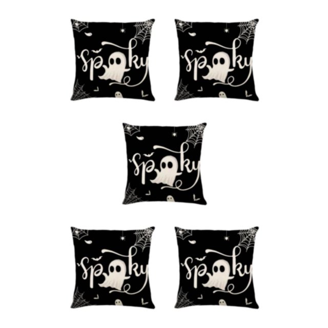 Redempat Breathable And Wrinkle-resistant Halloween Throw Pillow Covers For Spooky Style JYM328-2 5Set