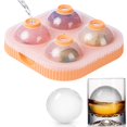 thumbnail image 1 of Ice Ball Maker Mold Round Sphere Ice Cube Tray Silicone Bottom With Lid Easy Fill And Release Large Round Ice Cube Mold For Cocktails Whiskey Ice Ball Mold 2.56 Inch 4 Ice Balls, 1 of 9