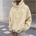 thumbnail image 2 of QIPOPIQ Men's Graphic Print Long Sleeve Drawstring Hoodie Pullover Sweatshirt Clearance, 2 of 4