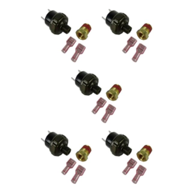Baohd Durable 12 Volt Compressor Air Pressure Switch for Air Ride Assist Kit Improved Performance Black 150-180 psi 5Set