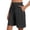 Black, variant on Cameland Womens Bermuda Shorts Knee Length Cotton Linen Shorts Loose Fit Summer Elastic Waist Casual Shorts with Pockets