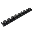 thumbnail image 1 of Fishing Pole Rack Wall Mounted Fishing Rod Holder Vertical 9 Rod Rack for Garage Black, 1 of 9