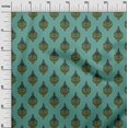 thumbnail image 2 of oneOone Polyester Lycra Fabric Leaves & Floral Block Printed Fabric 1 Yard 56 Inch Wide, 2 of 4
