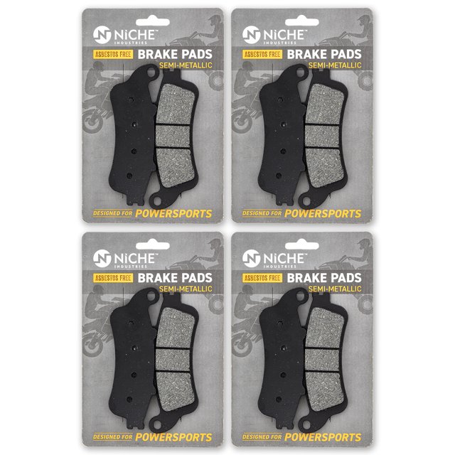 Niche Rear Brake Pad for Honda Goldwing F6B Semi-Metallic Motorcycle 4 Pack 519-KPA2519D