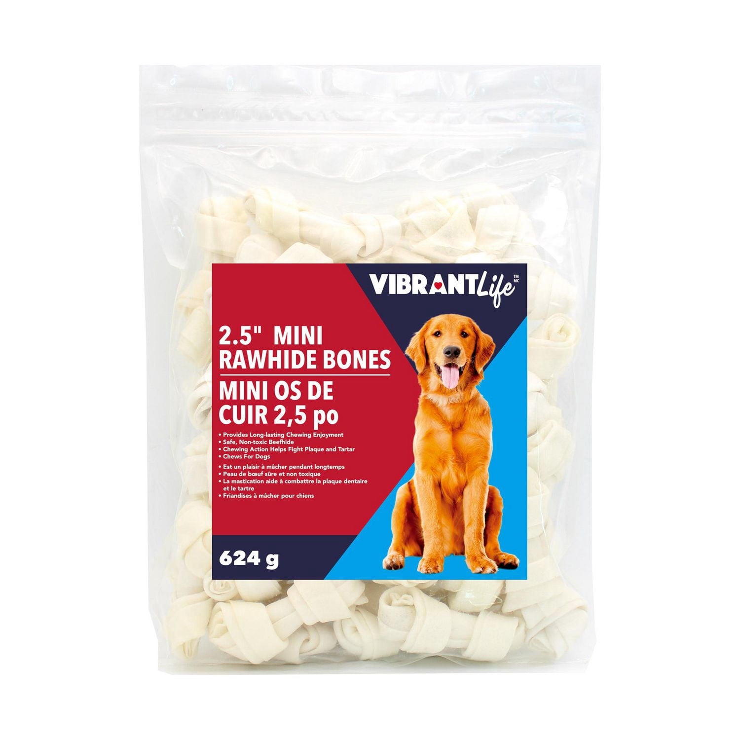 VibrantLife os de cuir 2,5 po friandises à mâcher pour chiens