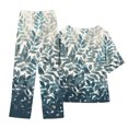 thumbnail image 3 of Mikilon Ensemble Élégant pour Femmes 2 Pcs Coton & Lin Imprimé Manches 5/10 Col Rond + Pantalon Décontracté Ensemble Chic & Confortable Manches Courtes Col Rond Blouse/chemise Gris 2TG, 3 of 3