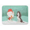 thumbnail image 1 of Carolines Treasures CK2074RUG Brown English Springer Spaniel Snowman Christmas Machine Washable Memory Foam Mat, 1 of 4