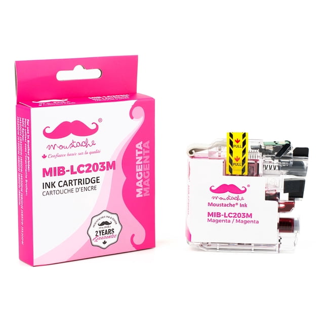 Cartouche d'Encre Magenta Compatible à Rendement Élevé pour Brother LC203M - Moustache® - 1/paquet