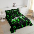 thumbnail image 4 of Erosebridal Neon Car Bedding King Comforter Set for Boys, Racing Car Down Comforter, Sports Decor, Reversible 3-Piece, 4 of 7