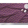 thumbnail image 2 of Soimoi Purple polyester Crepe Fabric Pumpkin Vegetable Print Fabric by Yard 52 Inch Wide, 2 of 3