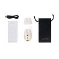 thumbnail image 1 of Le Wand Chrome Double Vibe Rechargeable Silicone Mini Vibrator White-Gold, 1 of 12