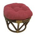 thumbnail image 5 of International Caravan Bali Rattan Papasan Cushion Stool-Aqua Blue, 5 of 5