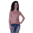 thumbnail image 1 of Moomaya Haut Sans Manches Uni pour Femmes Blouse en Schiffli Tunique Décontractée d'Été, 1 of 6