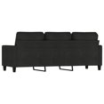 thumbnail image 3 of vidaXL 3-Seater Sofa Black 180 cm Fabric, 3 of 5