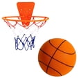 thumbnail image 2 of Orange Childrens Indoor Silent Basketball Soft Foam Ball With Frame For Quiet Play Orange, 2 of 9