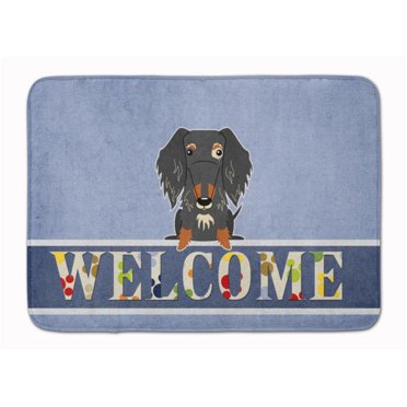 Caroline's Treasures BB5709RUG Teckel à Poil Long Dapple Bienvenue Tapis en Mousse Mémoire Lavable à la Machine