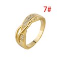 thumbnail image 1 of TopLLC Rings Women Ribbon Plated 18k Yellow Gold Diamond Adjustable Ring, 1 of 2