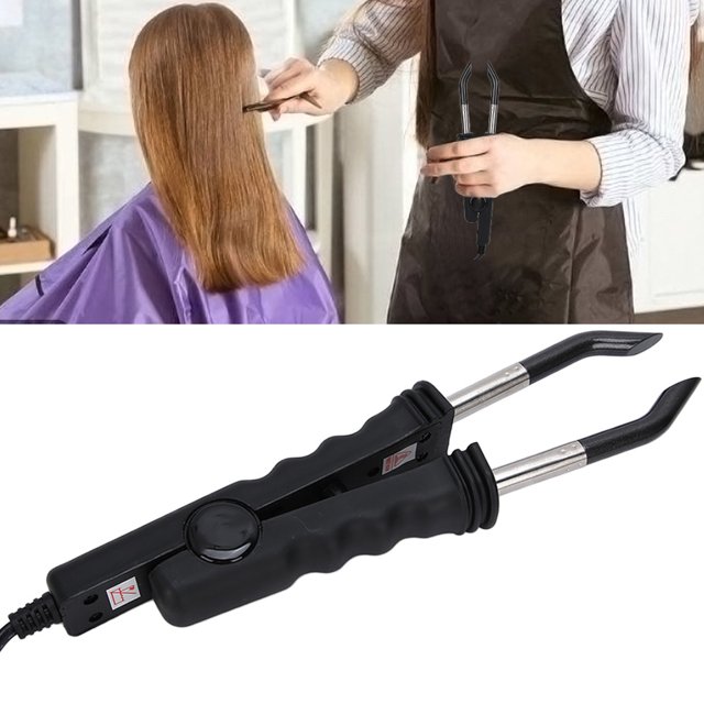 Connector Hair Connector Tool Connector Iron Adjustable Temperature Hair Connector Black US Plug 110V