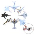 thumbnail image 3 of Esquirla 8-piece Plastic Airplane Model Assembly Static Airforce Fighter Jets Planes Aicraft Toy, 3 of 8