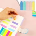 thumbnail image 2 of WLOELOEW Autocollants d'Étiquettes Transparents Bande Fluorescente Marqueurs de Page Autocollants Ensemble D pour l'Organisation des Études des Étudiants 100 Feuilles Plastique D, 2 of 7