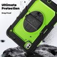 thumbnail image 3 of XYX For iPad Pro 11 inch Case 2024 (M4), 360 Rotating Shockproof Cover with Stand, Screen Protector, Shoulder Strap, Lime PC, 3 of 7