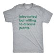 thumbnail image 1 of Mens Introverted But Willing to Discuss Plants T Shirt Funny Gardening Tee (Heather Grey) - L, 1 of 3