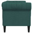 thumbnail image 3 of vidaXL Canapé Chesterfield 2 Places Tissu Vert Foncé, 3 of 5