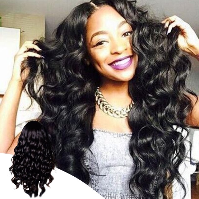 HOARBOEG Fashionable Long Curly Hair Wig, Two Adjustable Shoulder Straps With Inner Cap Mesh, Which Can Be Wound To A Fixed Position To Suit The Head Circumference Clearance Sale