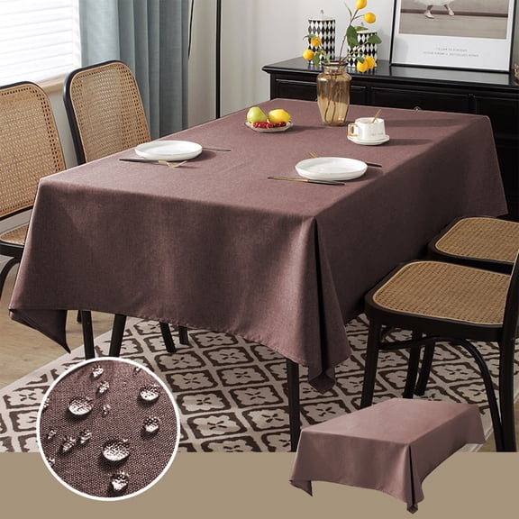 KTTECTOA Scandinavian Table Cover Napkin Waterproof Oilproof Tablecloth Table Mat Solid Color Imitation Linen Tablecloths Clearance Christmas Canada Days Christmas Indoor Christmas