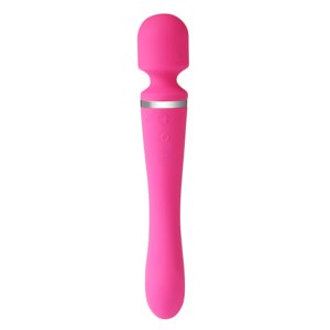 Rulwuck Stick style personal massager with 10 frequency speed body massager modes - powerful multi speed - whisper quiet, cordless charging,pink,pink
