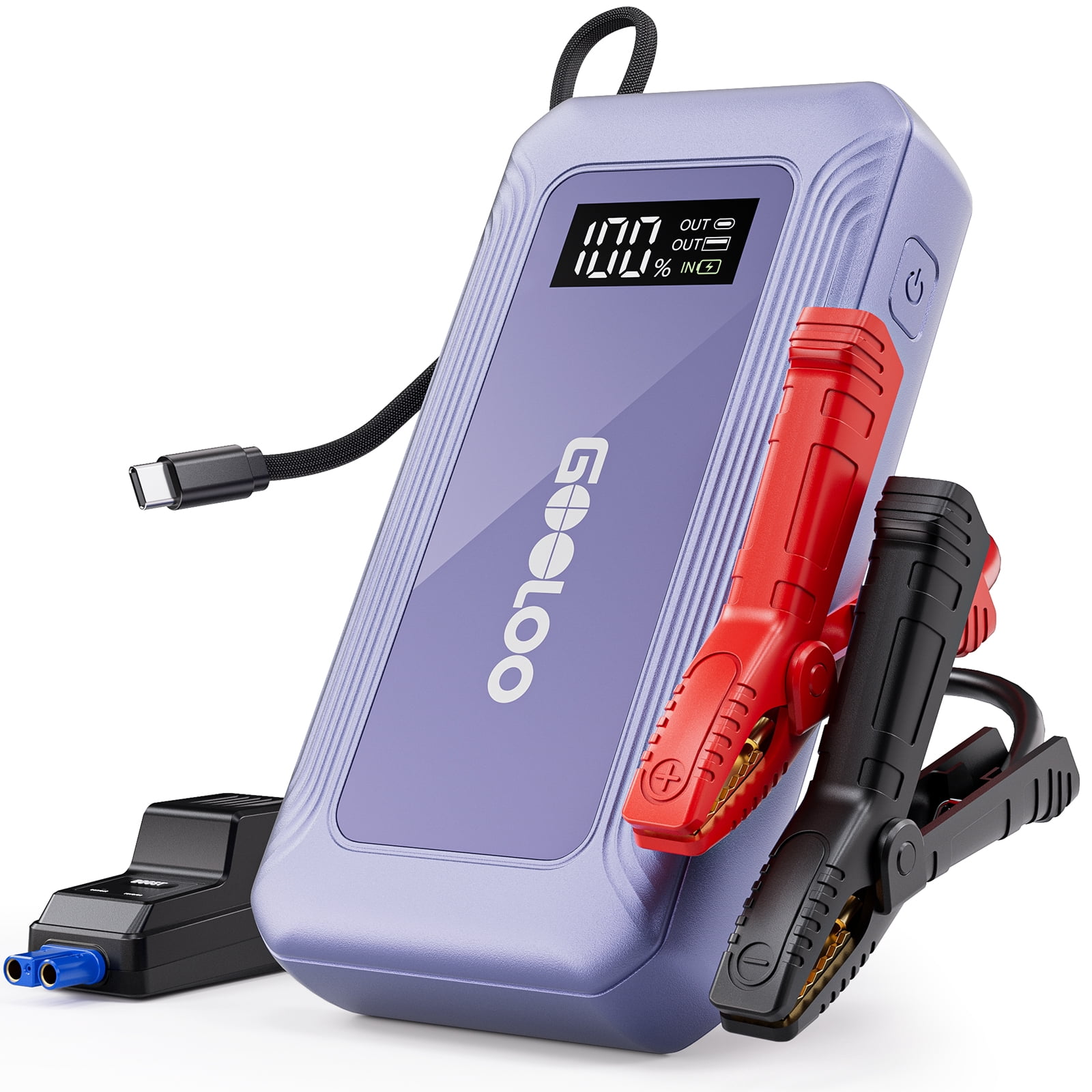 GOOLOO G7 3000A Jump Starter with Built-in Cable, Portable Power Bank for 45W Fast Charging, 12V SuperSafe Battery Booster up to 8.5L Gas or 6.0L Diesel Engine