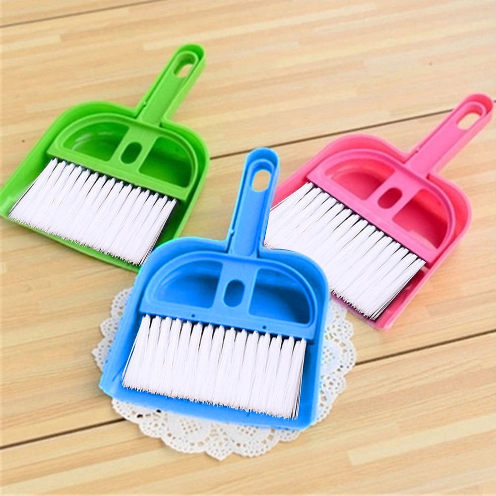 MesaSe 3Sets Mini Broom and Dustpan Set Small Dustpan and Brush Set Whisk Broom and Dustpan Set Small Broom and Dustpan Set for Desk  Home  Kitchen Necessities  Small Dust pan and Brush S