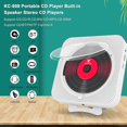 thumbnail image 5 of Portable Cd Player Bluetooth Speaker Stereo Cd Players Led Screen Wall Mountable Cd Music Player With Ir Remote Control Fm Radio, 5 of 5