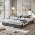 thumbnail image 5 of Modern Floor-Standing Platform Bed Frame, Wooden Bed Frame Without Headboard, Solid Wood Slat Foundation, No Box Spring Needed, Easy Assembly, for Bedroom, Dorm, Small Spaces, 5 of 5