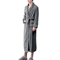 thumbnail image 4 of Women'S Double Pocket Flannel Bathrobe Soft And Warm Double Faced Velvet Bathrobe Pajamas And Home Wear Bathrobe Robe, 4 of 6