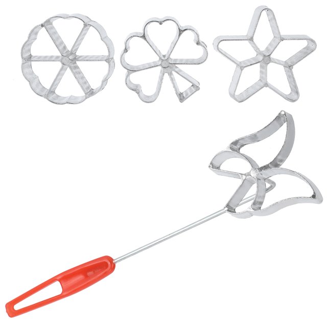 Qiilu Pastry Mold,4Pcs Cake Printing Pastry Mold Biscuit Dessert Maker Waffle Model Set Baking Accessories,Baking tools