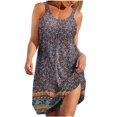 thumbnail image 2 of Ovzne Robes d'Été pour Femmes 2025 Robe pour Femme Robe de Printemps et d'Été pour Femmes Vacances Boutonnée Col en V à Bretelles Robe Haut Robe de Printemps Imprimée Liquidation, 2 of 7