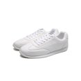 thumbnail image 4 of MAWCLOS Espadrilles de Danse pour Garçons Bout Rond Chaussures de Cheerleading Lacets Légers Cheer Bas Gym Trainer Blanc 2Y, 4 of 9