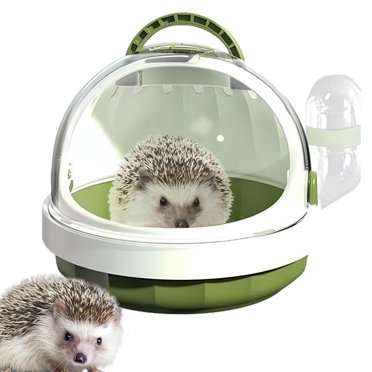 Portable Hamster Travel Carrier Tote Bag - Lightweight PP Material with Soft Sponge Interior, 18.6x16cm, Available in Yellow/Pink/Green, Ideal for Small Pet Outdoor Trips, Includes 1pc Handy Carrying