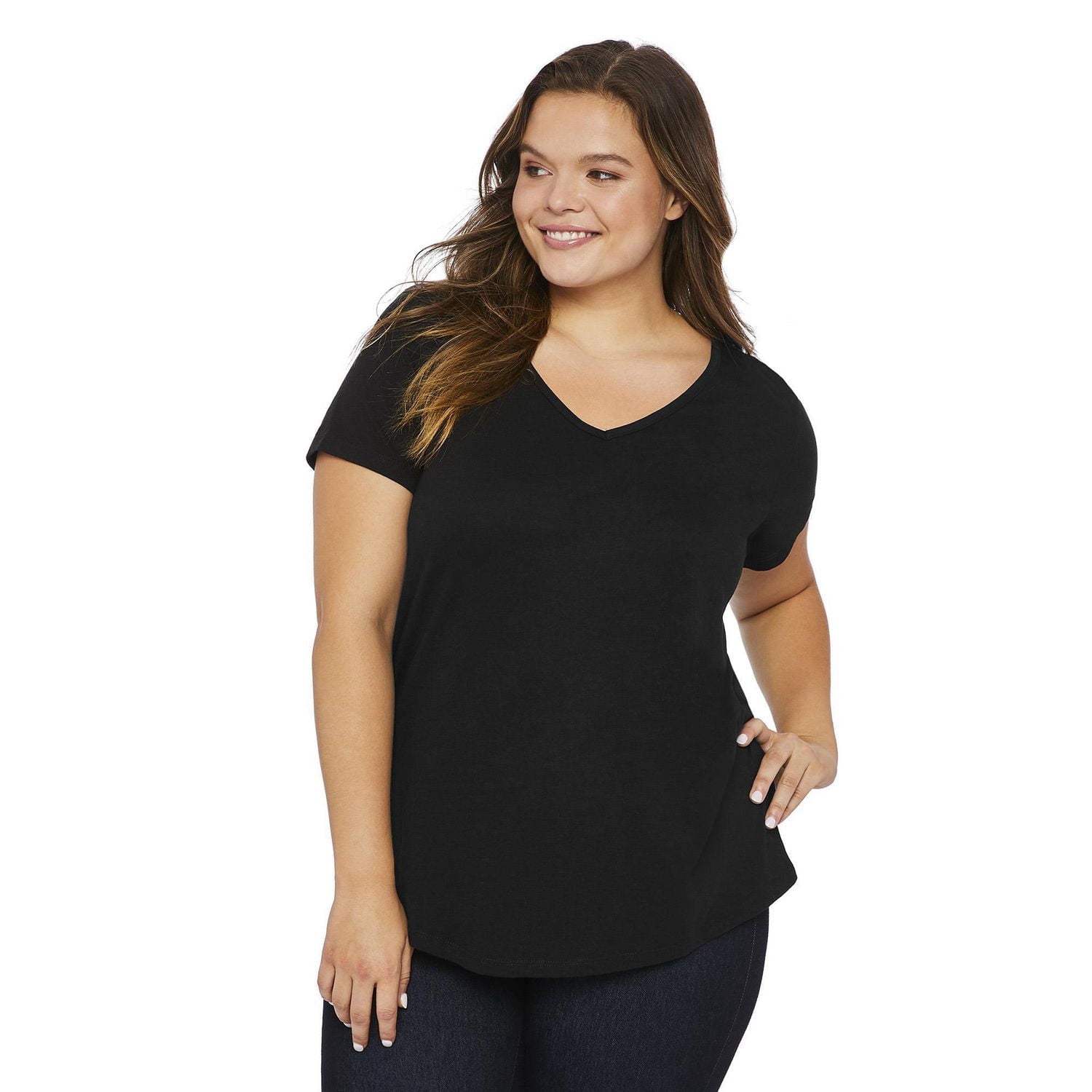 George Women's Plus V-Neckline Tee
