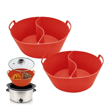 Yeacher 2pcs Slow Cooker Liners for 6/7/8 Quarts Slow Cooker Food Grade Silicone Crock-Pot Divider