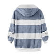 thumbnail image 5 of TIMIFIS Womens Winter Fuzzy Fleece Jacket Hooded Color Block Patchwork Cardigan Coats Outerwear Fashion-Light BlueFall/Winter, 5 of 5