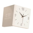 thumbnail image 4 of GROWTH TANK Corner Clock Angle Corner Clock Outdoor Wall Clock for Bedroom Kitchen Patio Cream, 4 of 9