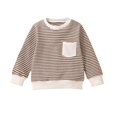 thumbnail image 1 of Chandail pour Tout-Petite Fille Rabais Mode Chandails Décontractés pour Filles Nouveau Col Rond Manches Longues Hauts Chandails pour Enfants Brun 3 Mois, 1 of 9