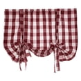 thumbnail image 2 of jifeng Buffalo Plaid Valances Decor Farmhouse Window Curtain Home Red 60x120cm, 2 of 9