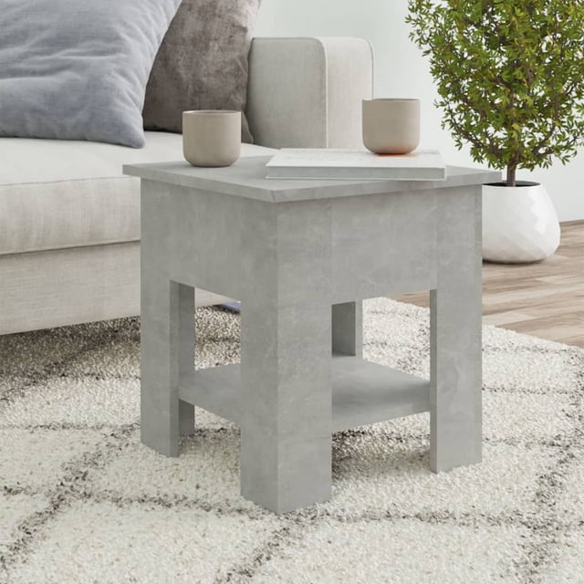vidaXL Table Basse Gris Béton 40x40x42 cm Bois Manufacturé