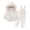 White, variant on Srobpty Toddler Long Sleeve Casual Set, Boys Girls Fashion Solid Color Down Jackets Keep Thickening Warm Outdoor Coat JumpSet