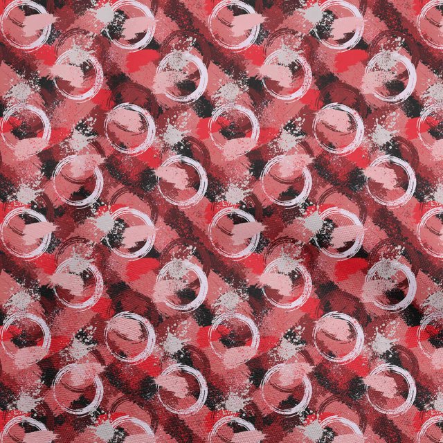 oneOone Silk Tabby Red Fabric Abstract Sewing Material Print Fabric By The Yard 42 Inch Wide