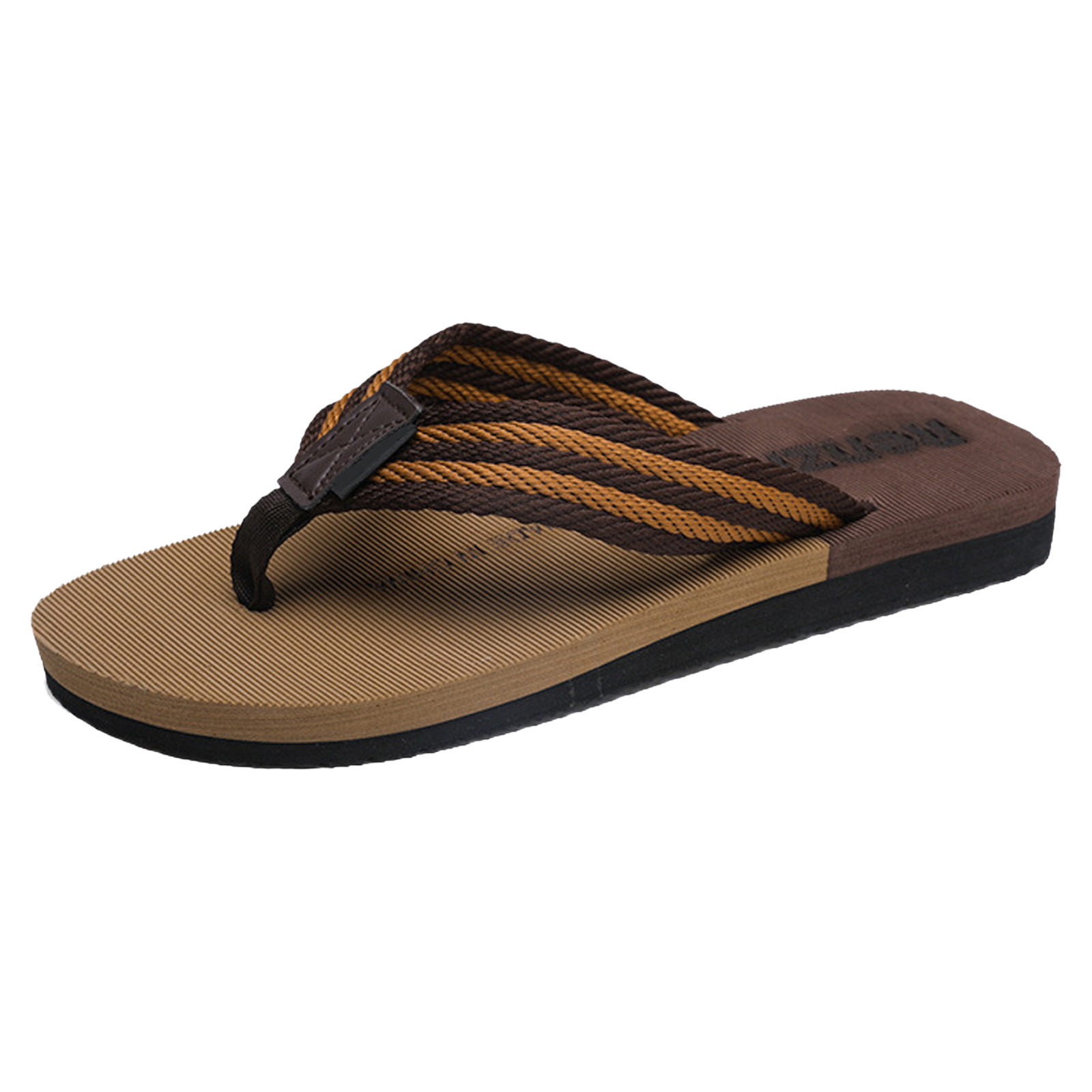 Wyzesi Slippers for Men Indoor and Outdoor with Arch Support foreign Trade Flip Flops for Men Beach Slippers for Men Summer Non External Wearing with Toe Winter Slippers for Men